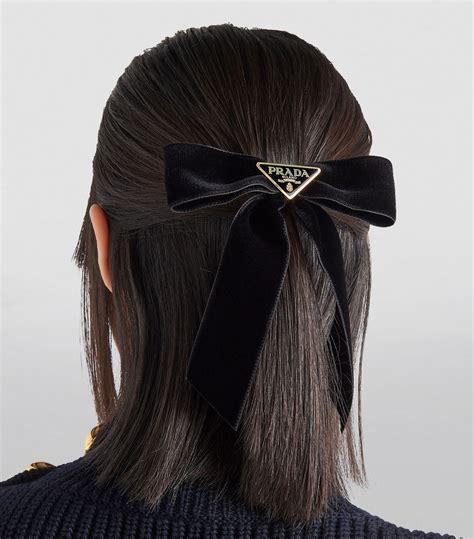 prada hair bands|prada velvet hair clip.